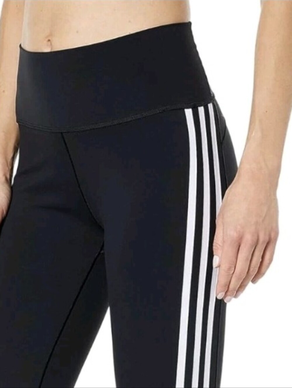 Adidas High-Waist Cropped Leggings Black